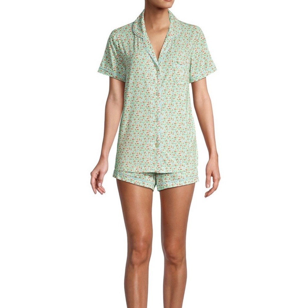 NWT Roller Rabbit Enna Floral PJ Polo Set